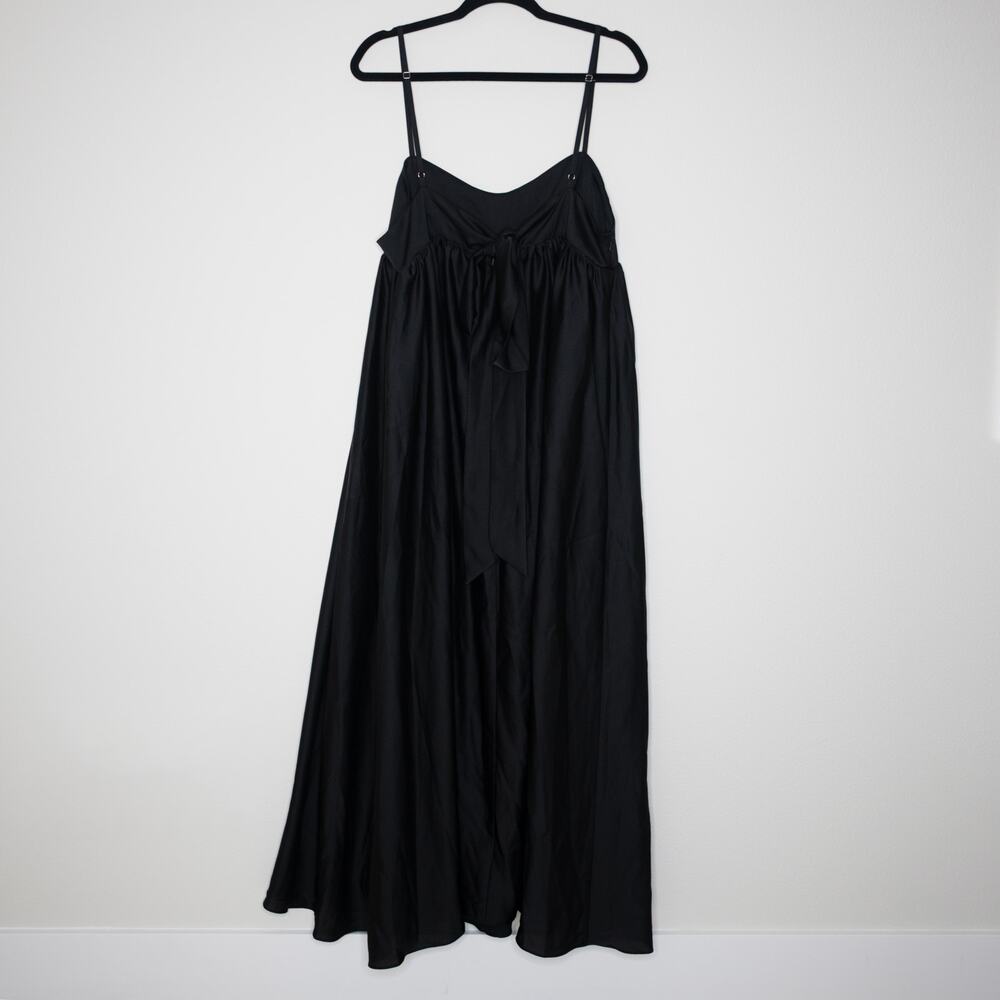Fame and Partners Rocco Black Empire Waist Tie Back Evening Ballgown SZ 16 US - Picture 4 of 7